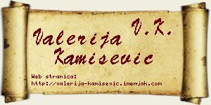 Valerija Kamišević vizit kartica